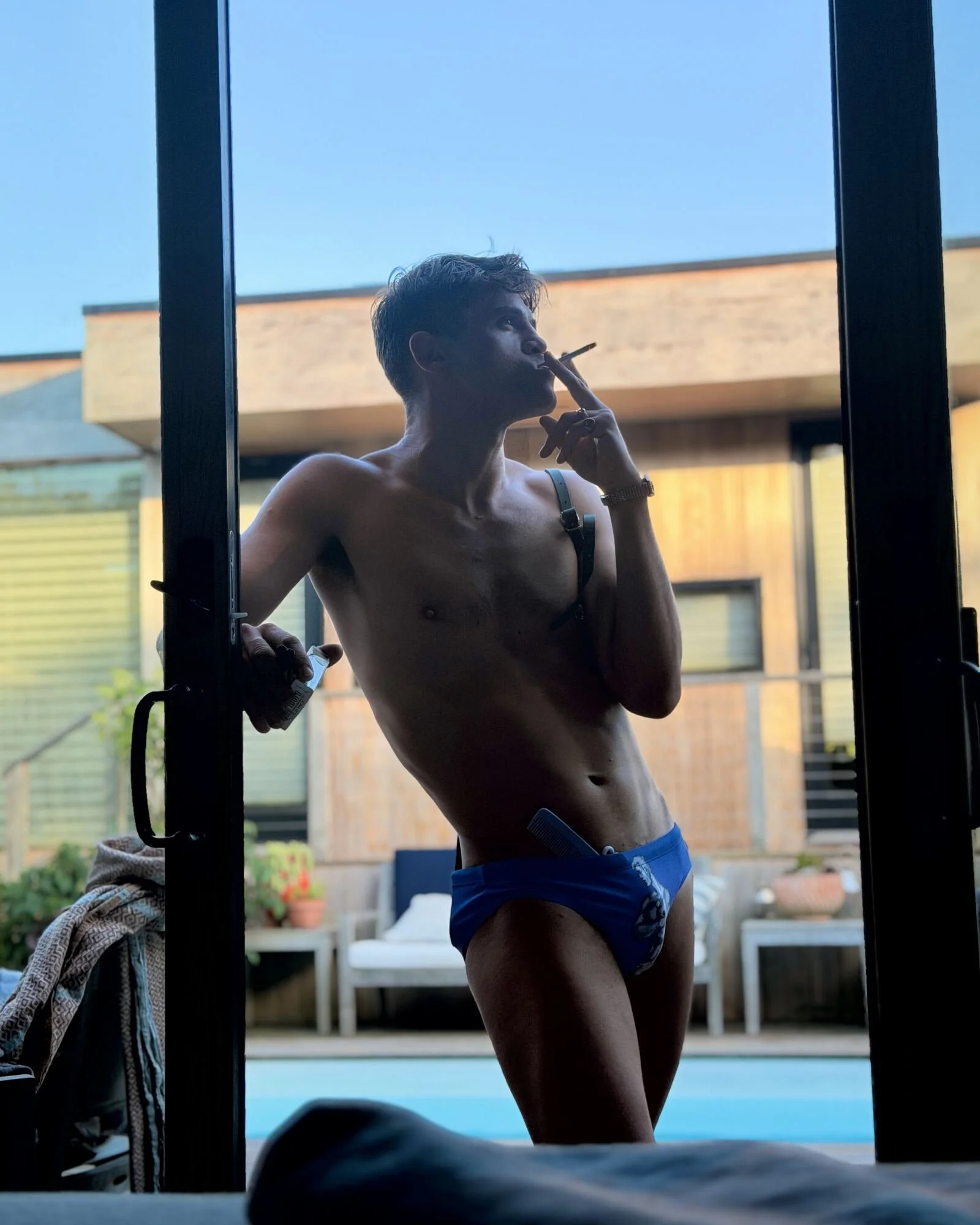 Golden hour — Purple Dream Swim Brief, $75.