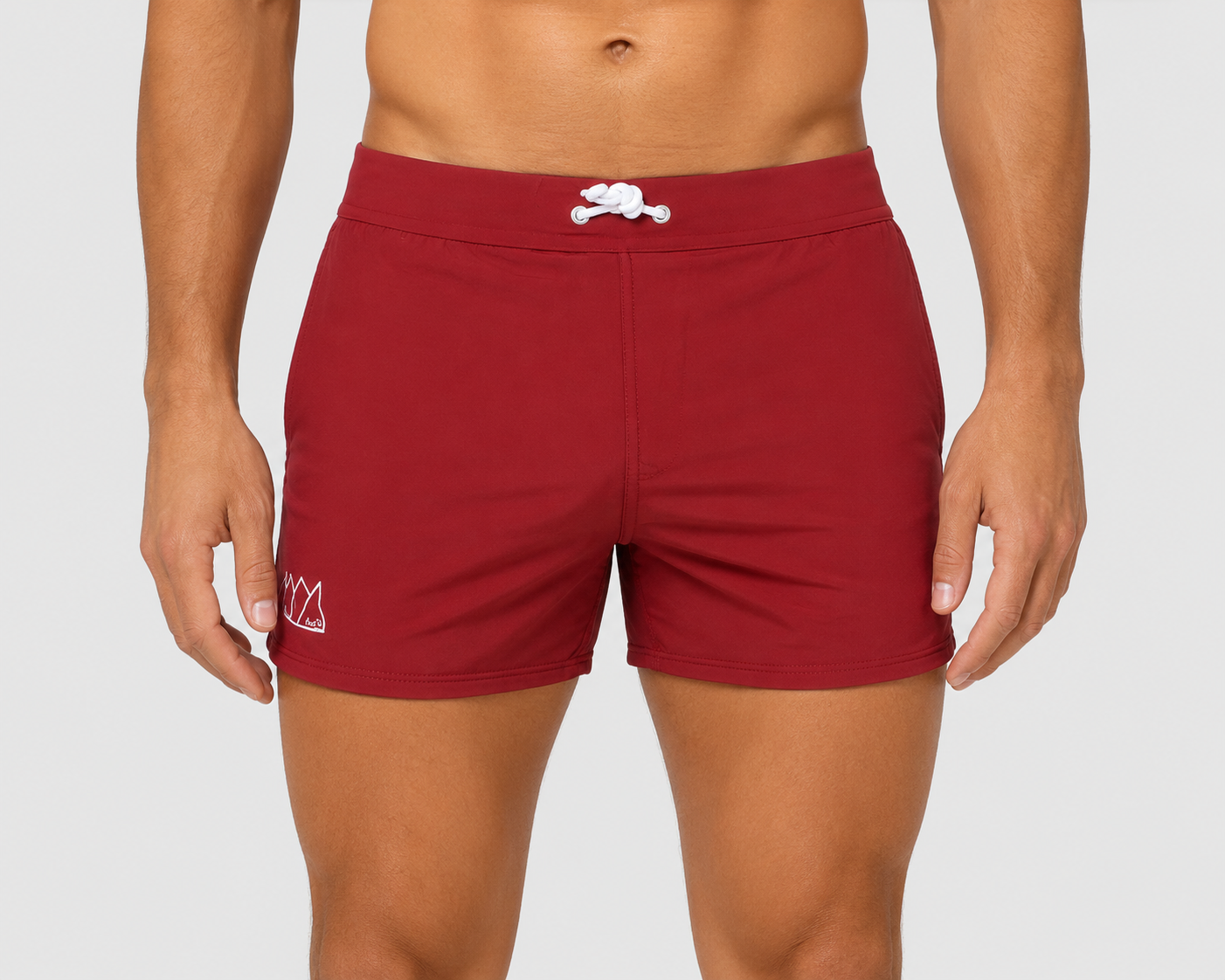Chris Turk Swim 4'' Hearts Desire Red - Swim Short