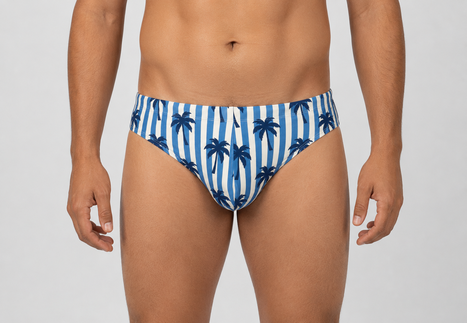 CTS Blue Palm Print- Swim Brief