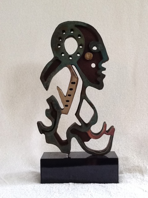 Anthony Quinn True Lady , 1990 Steel and bronze with patina 9 1/2 x 4 1/2 in. 24.1 x 11.4 cm