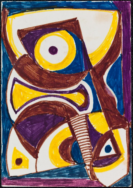 Anthony Quinn Work on paper 4 1/2 x 3 1/2 in 11.4 x 8.9 cm (AQ2004.508.43)