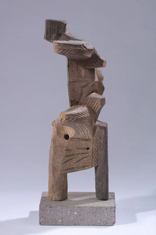 Anthony Quinn 1979 Carved Wood from Oxen Yoke 31 1/4 x 12 x 7 1/4 in 79.4 x 30.5 x 18.4 cm (AQ2012.002.12)