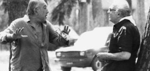 Anthony Quinn with Federico Fellini, c. 1970s