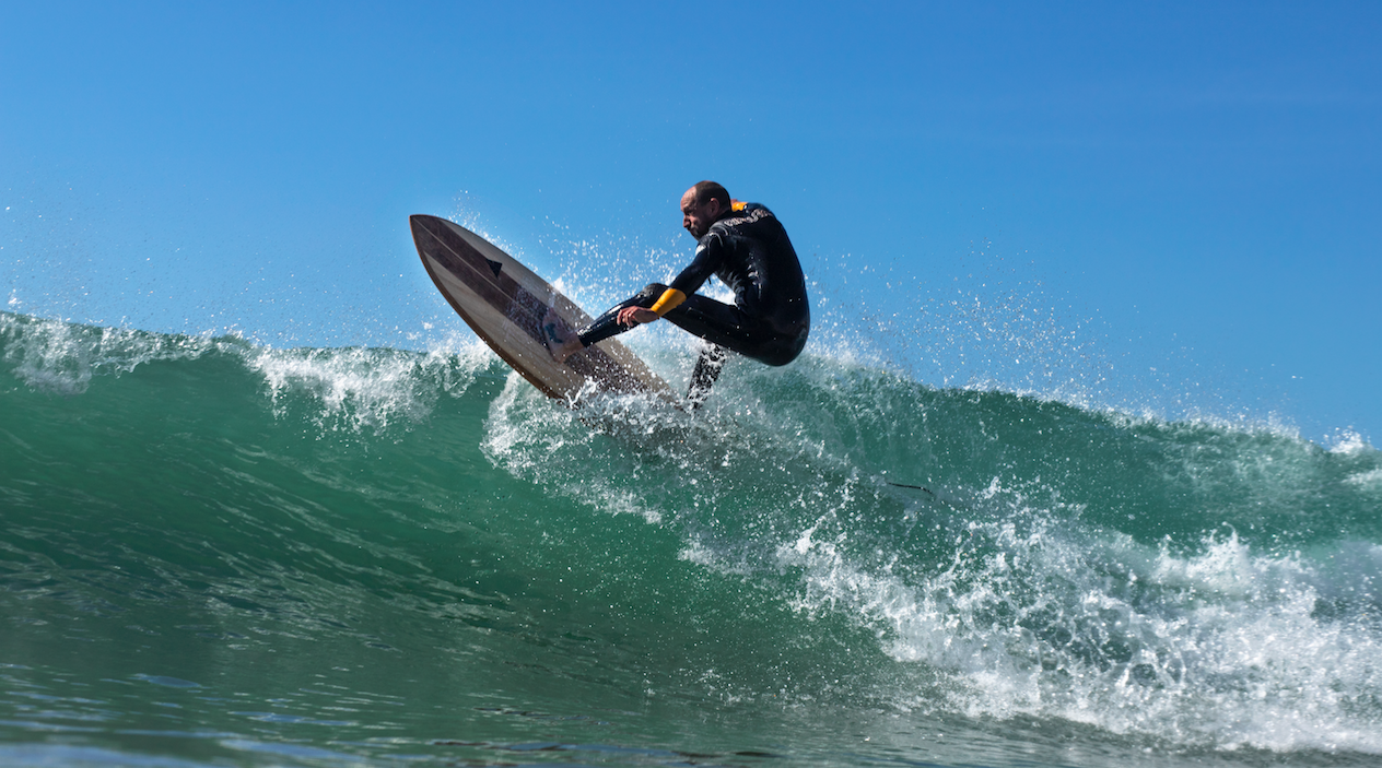 Surf Sitges wooden surfboard Truwood