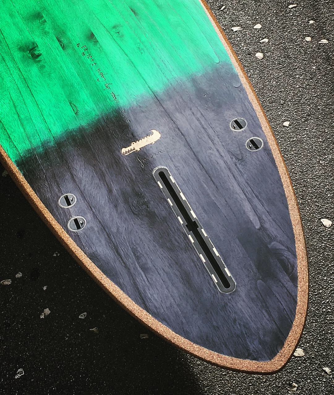 custom wooden surfboard 