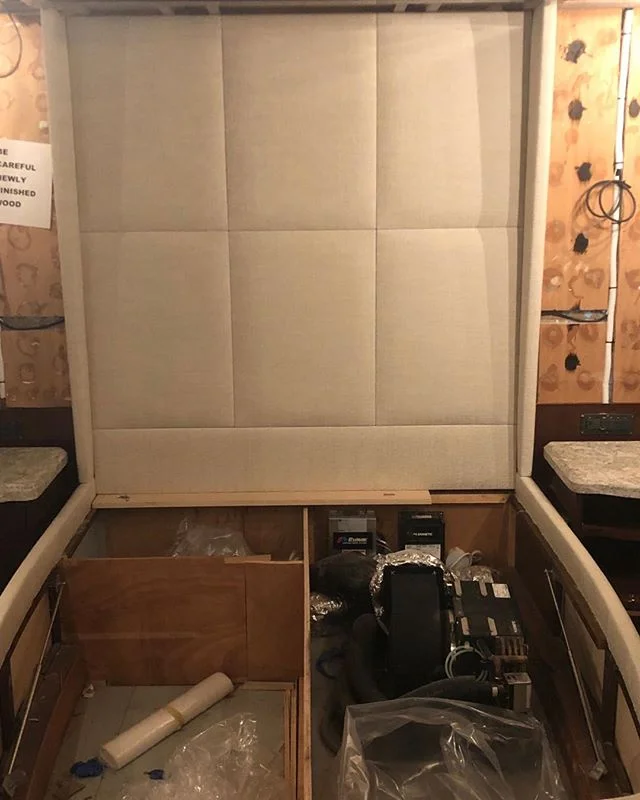 Gorgeous custom modern headboards arriving as we wrap up our extensive refit M/Y Venetian here in next few weeks! #yacht #yachting #yachtbuilder #yachtbroker #yachtcharter #yachtstyle #yachtmakeover #yachtdesigner #yachtinterior #refit #yachtinteriordesign #yachtrefit #charteryacht #therefitdiaries #teamrefitrocks #luxuryyachtcharter #interiordesigner