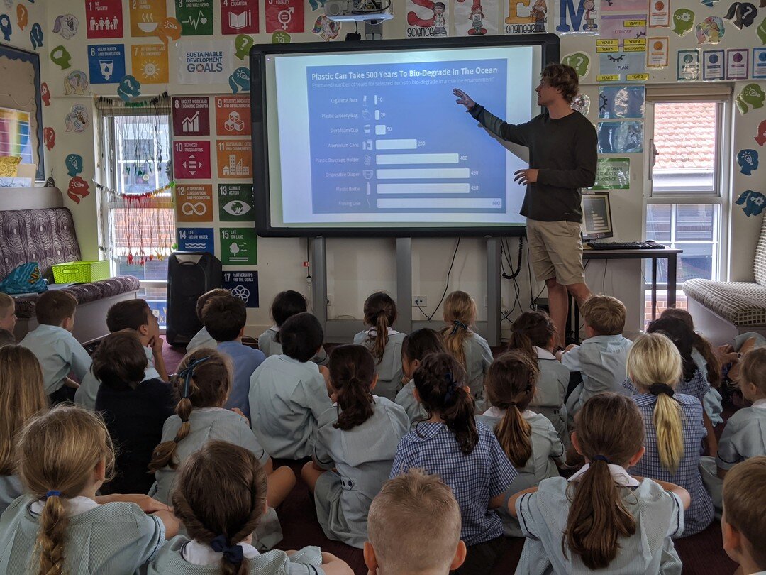 SWIPE ➡️ Throughout the year we have been working with the STEM program at St Aloysius Primary School to help the kids develop solutions 🔨 to tackle real problems of Ocean Plastic in Cronulla. Sharing our story + leading innovative Aussie business @