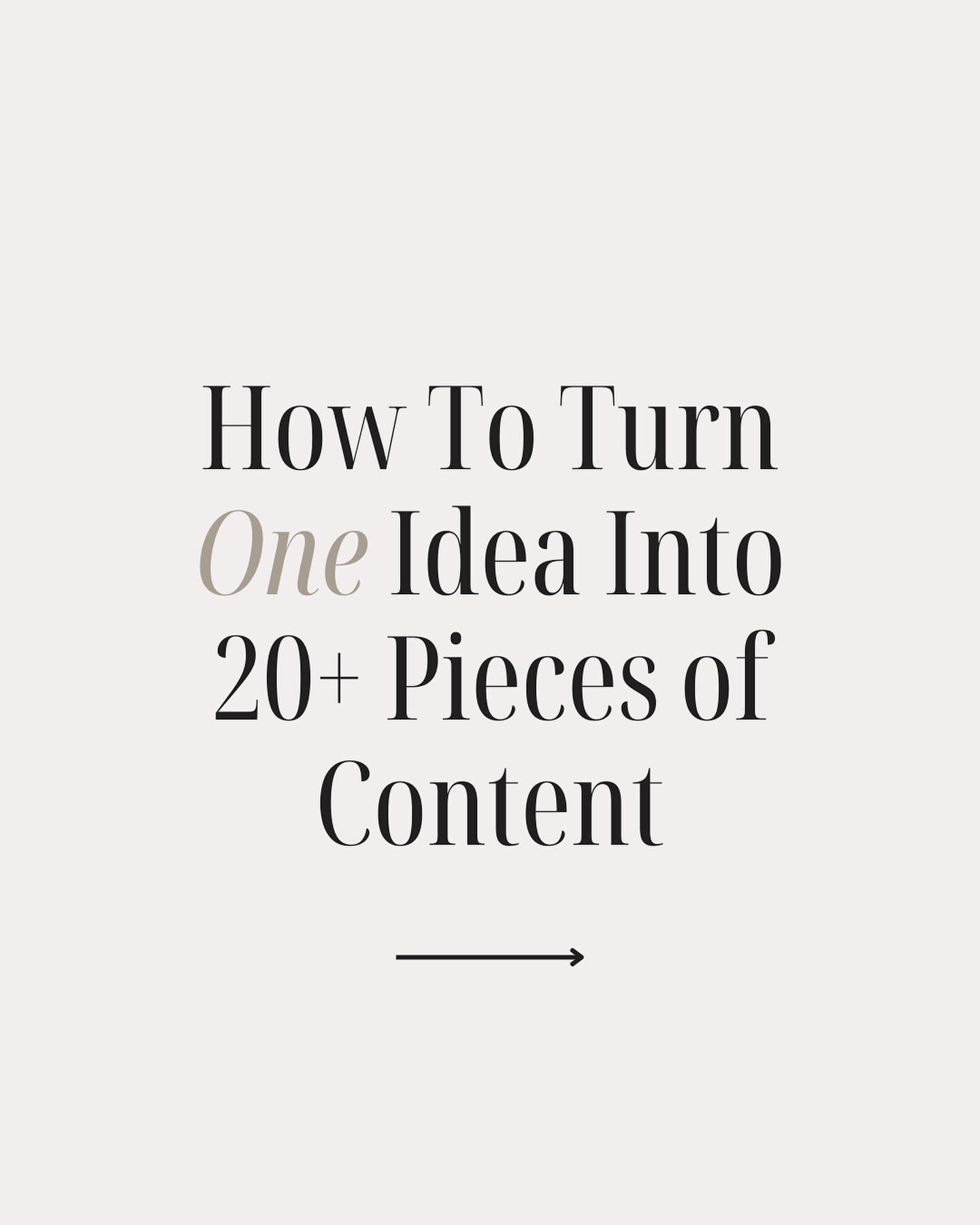 NEWSFLASH: You don't have to constantly come up with new content ideas

Instead of creating one piece of content and immediately moving on to the next, it's time to make the most of the content you've already created!

If you want to learn the exact 