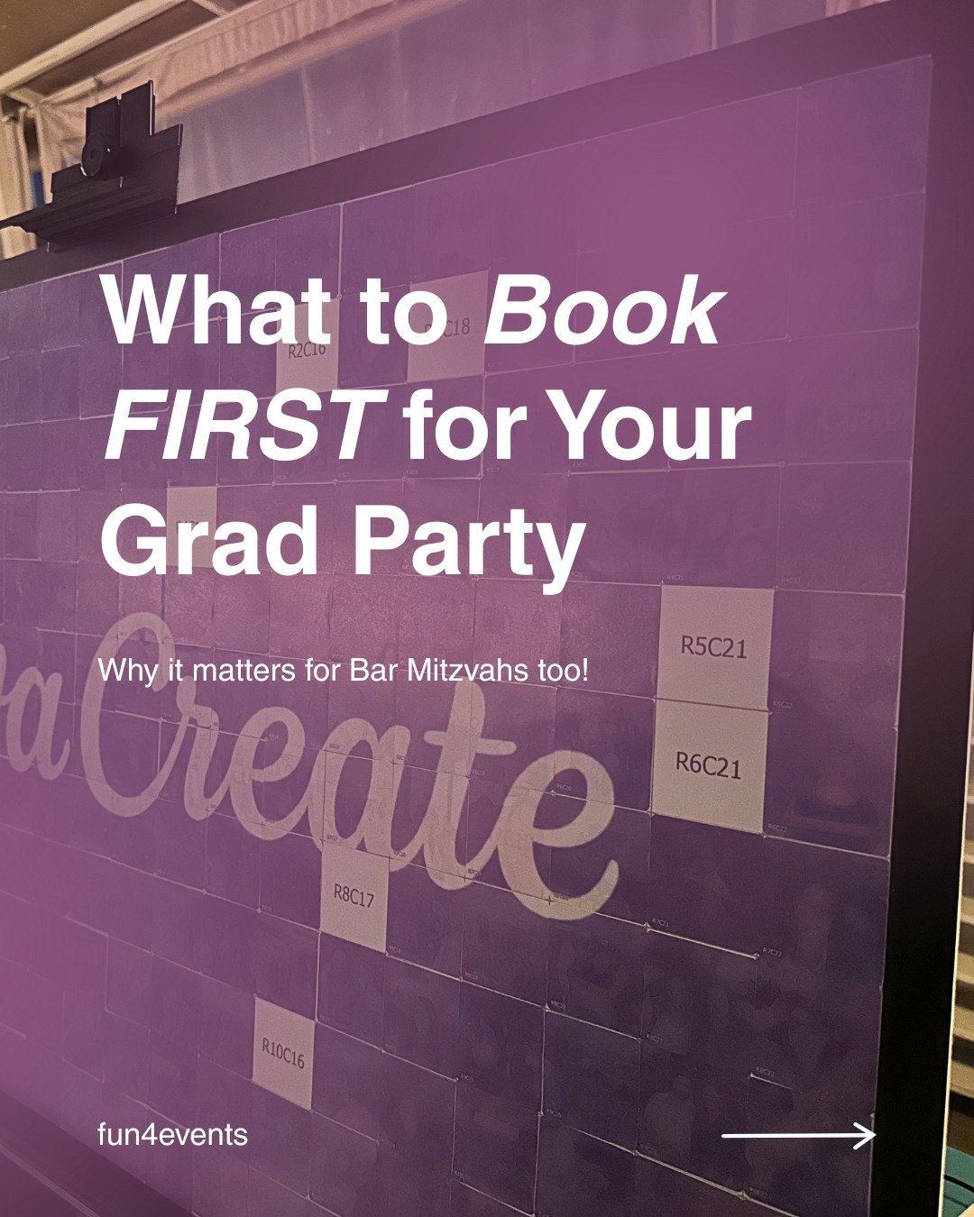 The best events don't happen last minute 👀✨ Whether you're planning a graduation party or an upcoming Bar Mitzvah, booking the RIGHT things early makes all the difference! From interactive entertainment to unforgettable guest experiences, the detail