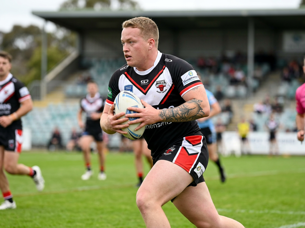 Image of Ryan playing rugby league