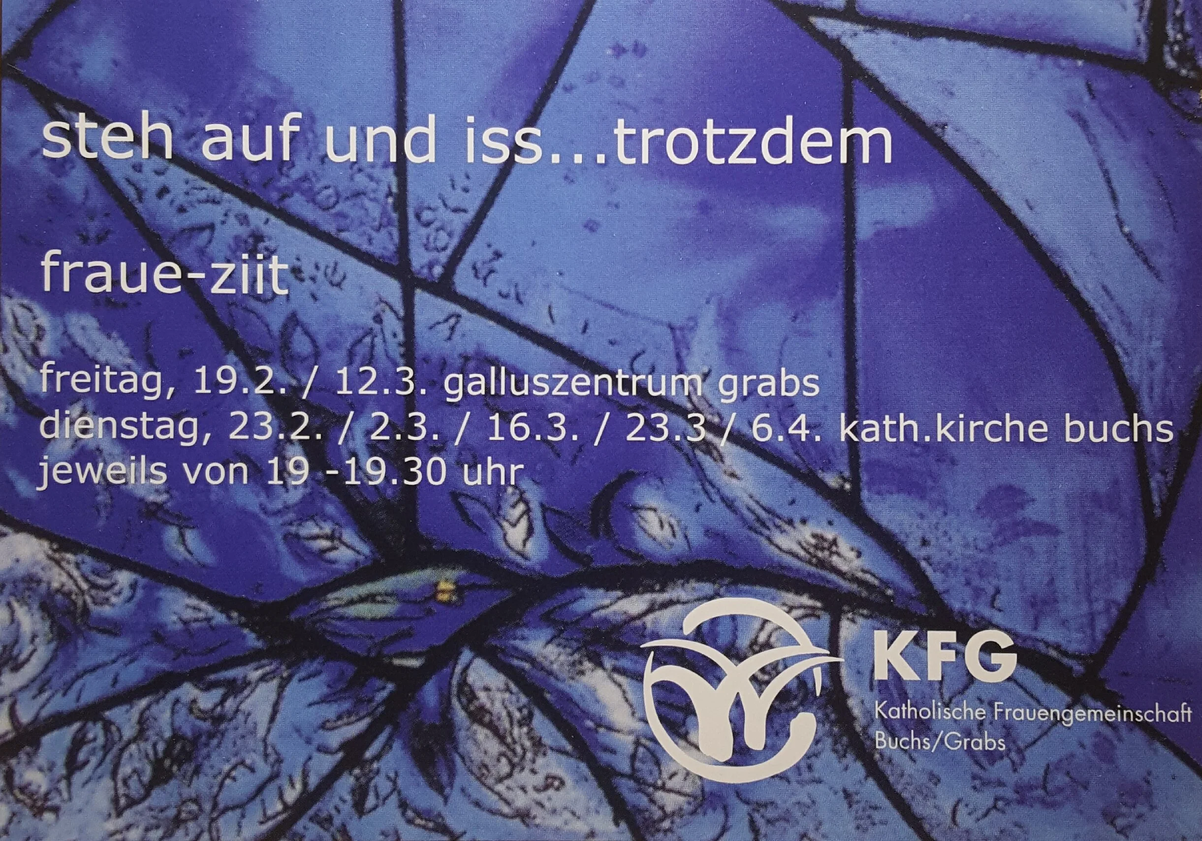 fraue-ziit der Kath. Frauengemeinschaft Buchs/ Grabs