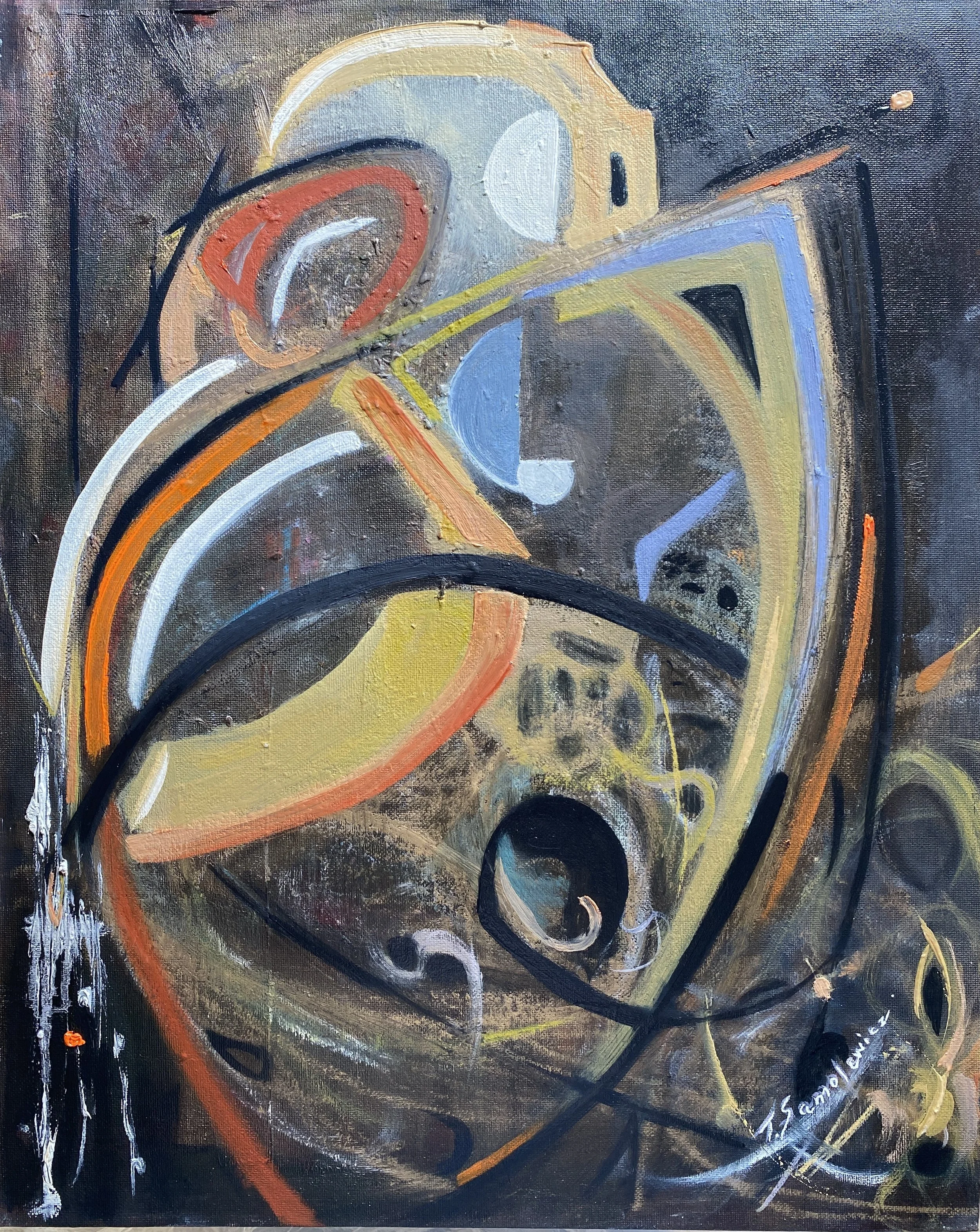 0804. Enveloping Life.  Oil on Board. 20 x 16 inches. Teresa Samolewicz Art..JPG