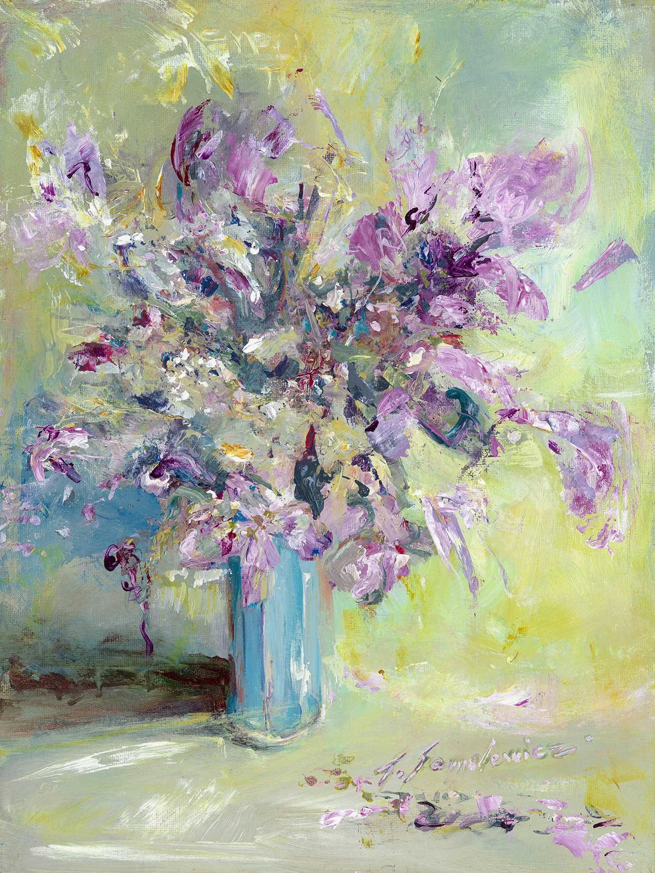 0516. Teresa Samolewicz_Looseness in Blue Vase_2023_Acrylics_40cmx30cm_Courtesy_Teresa Samolewicz Art.jpg