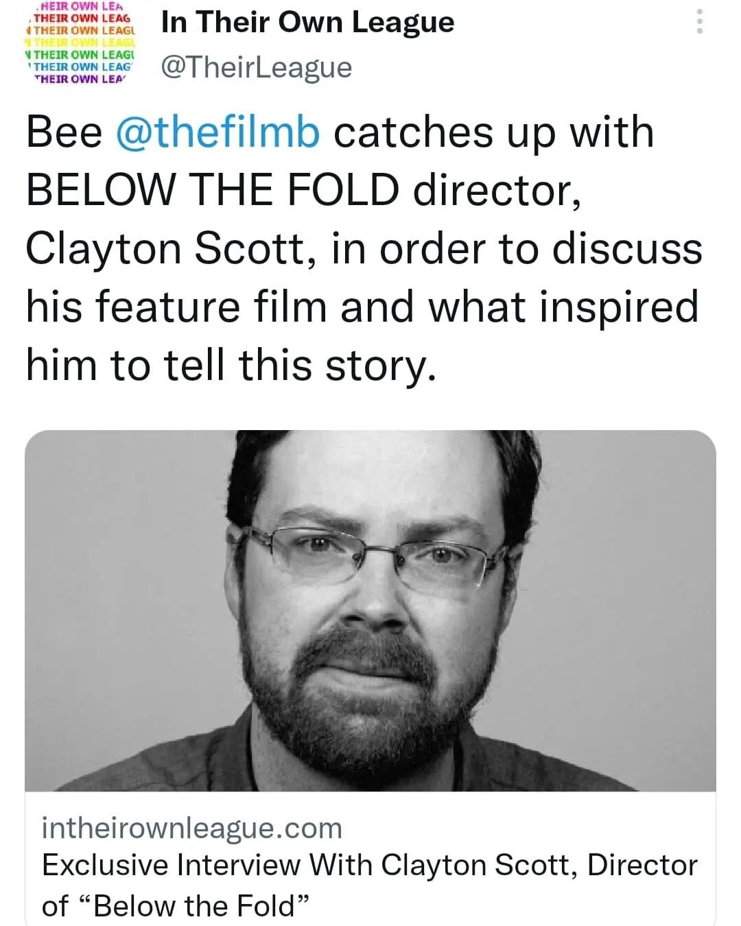 Check out this interview with Writer/Director Clayton Scott on the making of Below the Fold! 

Link to the interview in our bio.

#belowthefoldmovie