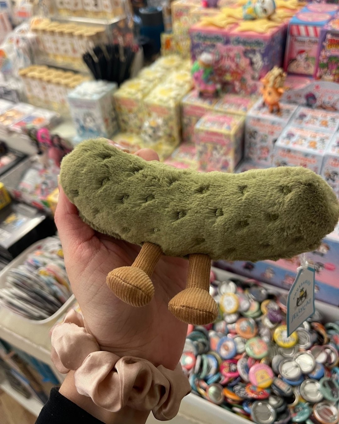 The mysterious case of the faceless pickle! Face or not, it's still cute and cuddly ;)