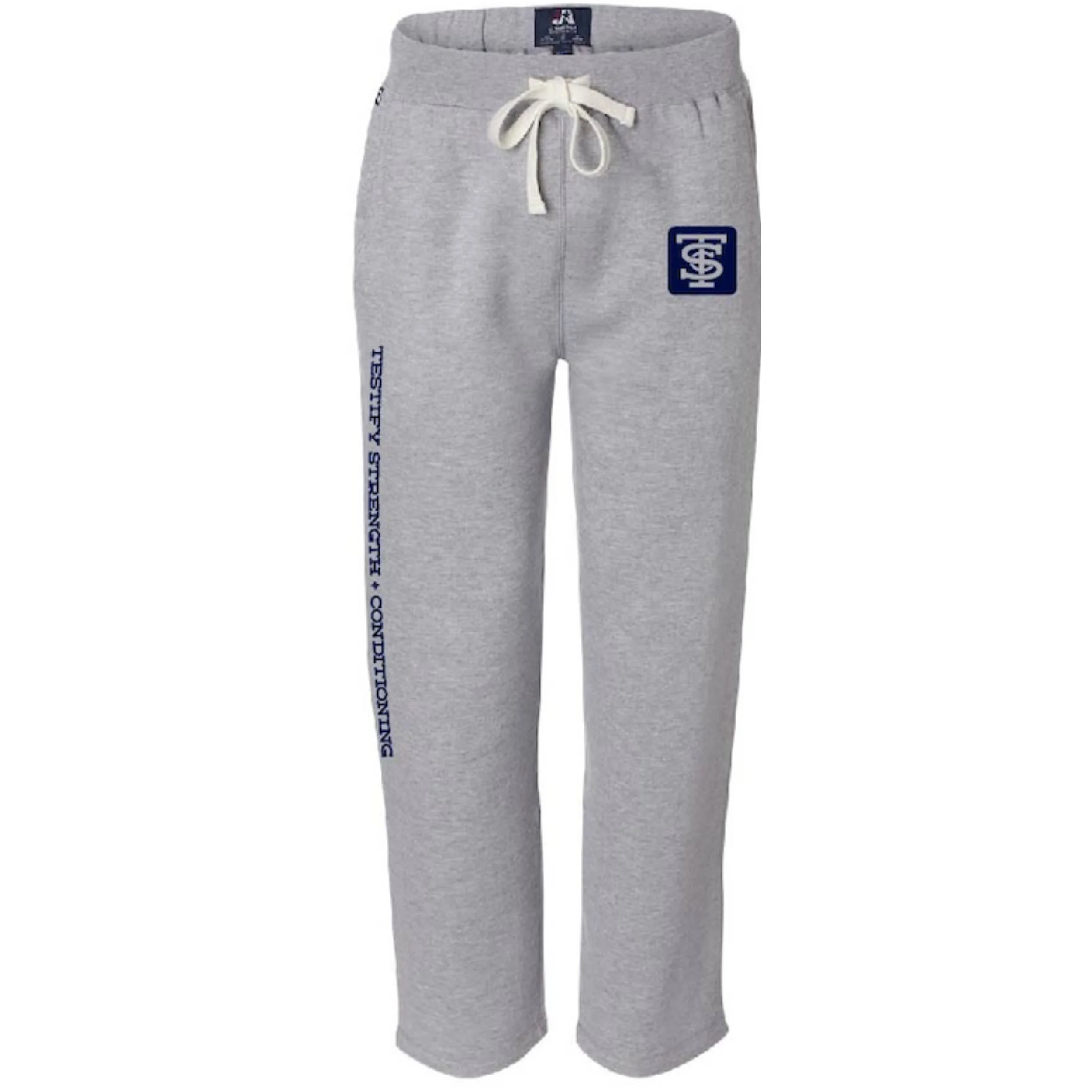 open bottom sweat pants