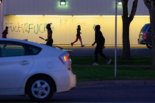 The scene was chaotic as protests continued and buildings burned Thursday May 28, 2020, in Saint Paul, Minnesota on Lexington Avenue near University Avenue West after George Floyd, an unarmed man, was killed while in Minneapolis Police custody. The f