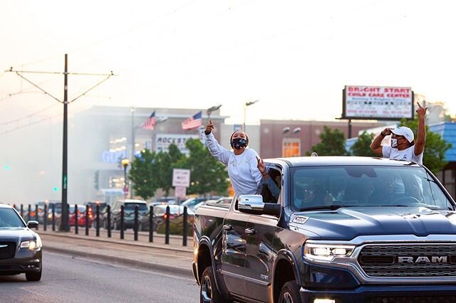 Protests continued as buildings burned Thursday, May 28, 2020 on University Avenue West in St. Paul, Minnesota following the death of George Floyd, an unarmed man, while in Minneapolis Police custody. The protests tuned into looting and arson Thursda