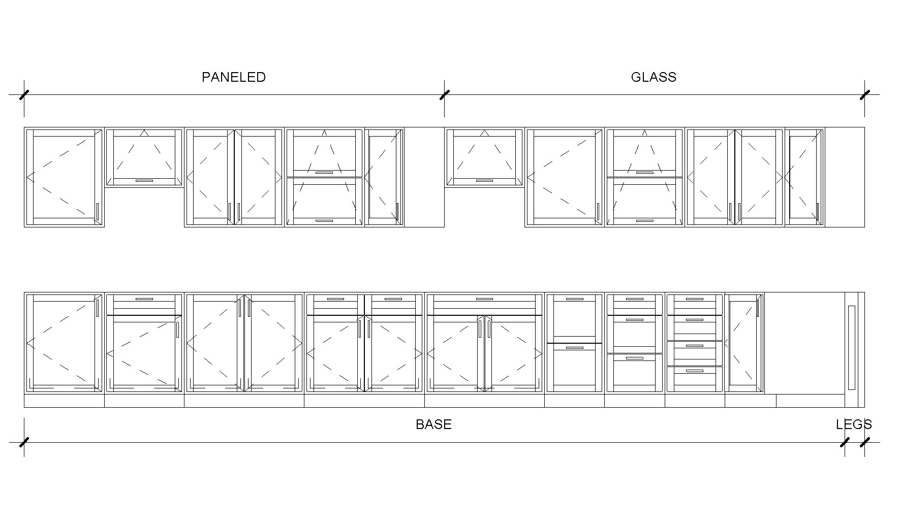 Revit family cabinet elevation option types