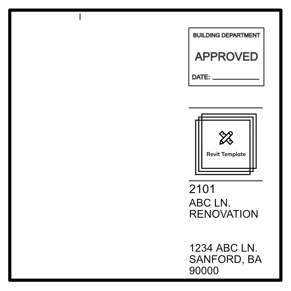 Revit title block family stamp firm name project number