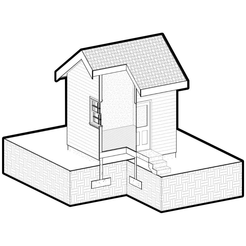 Revit isometric section assembly diagram 3D