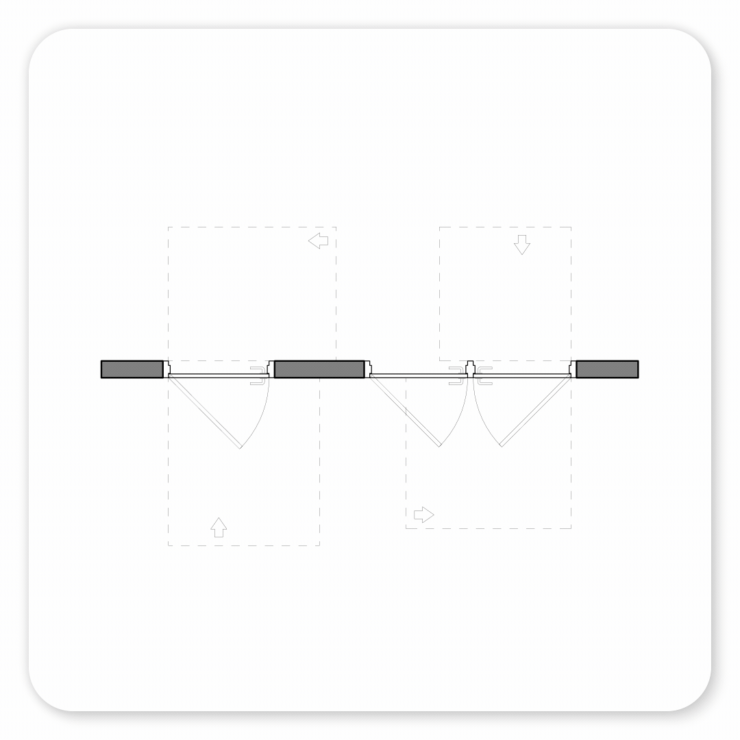 Revit door family collection with unified graphics to match a range of flexible styles and frame types