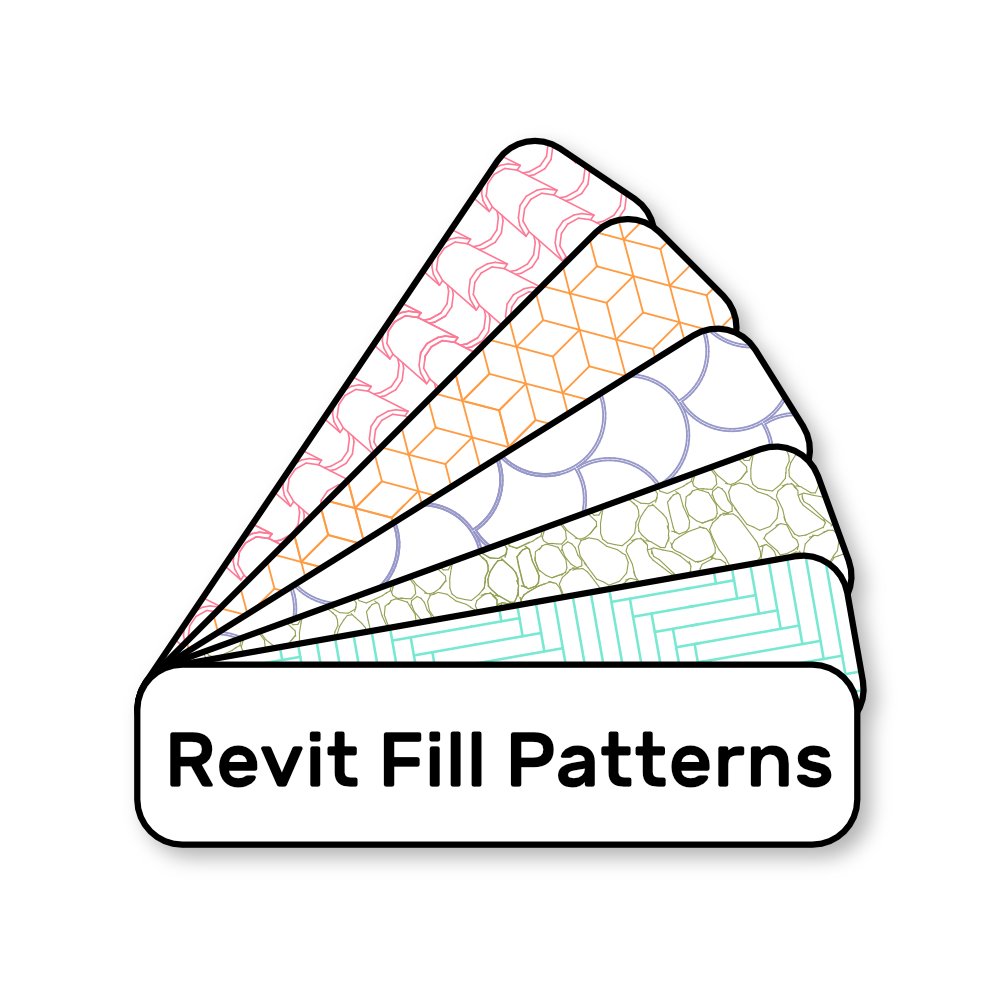 Revit hatch fill patterns with brick, roof tile, geometric patterns, fish scale, stone, and herringbone