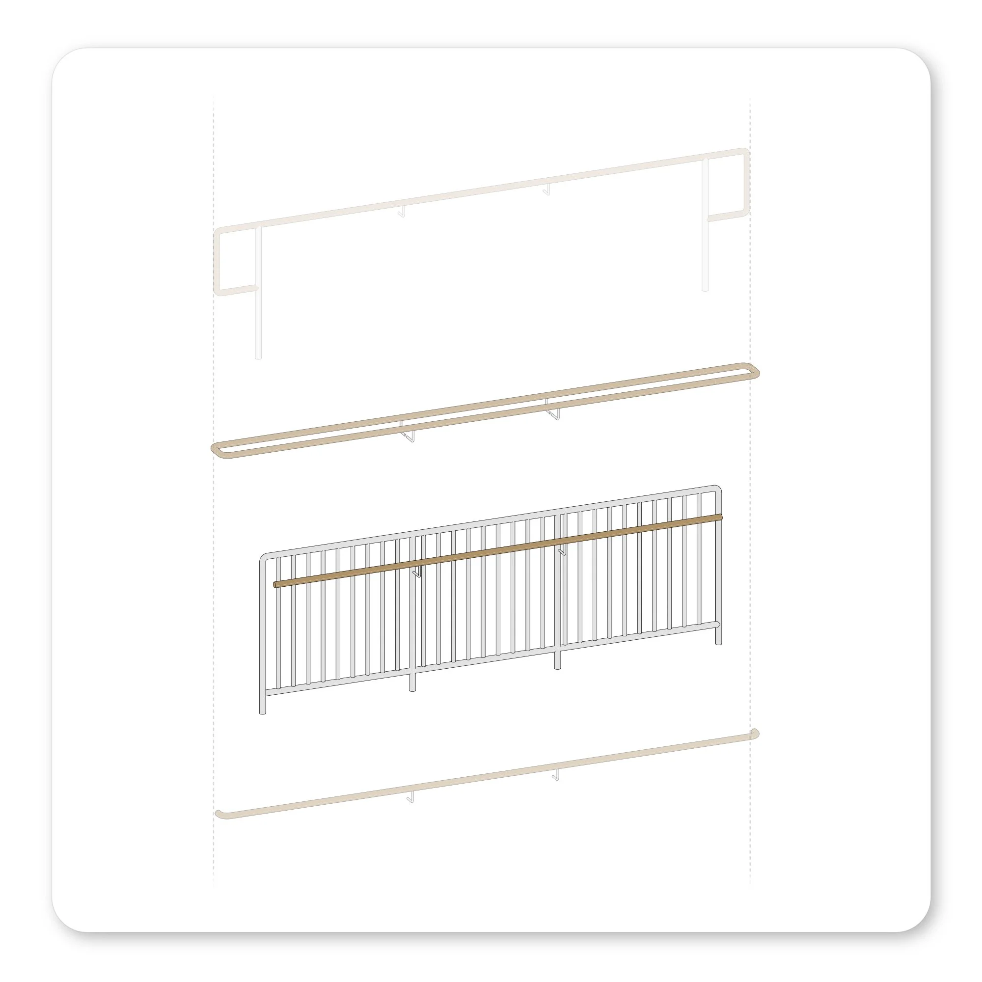 Revit railing families with swappable nested components that makes it easy to make any type of hand and guardrails.