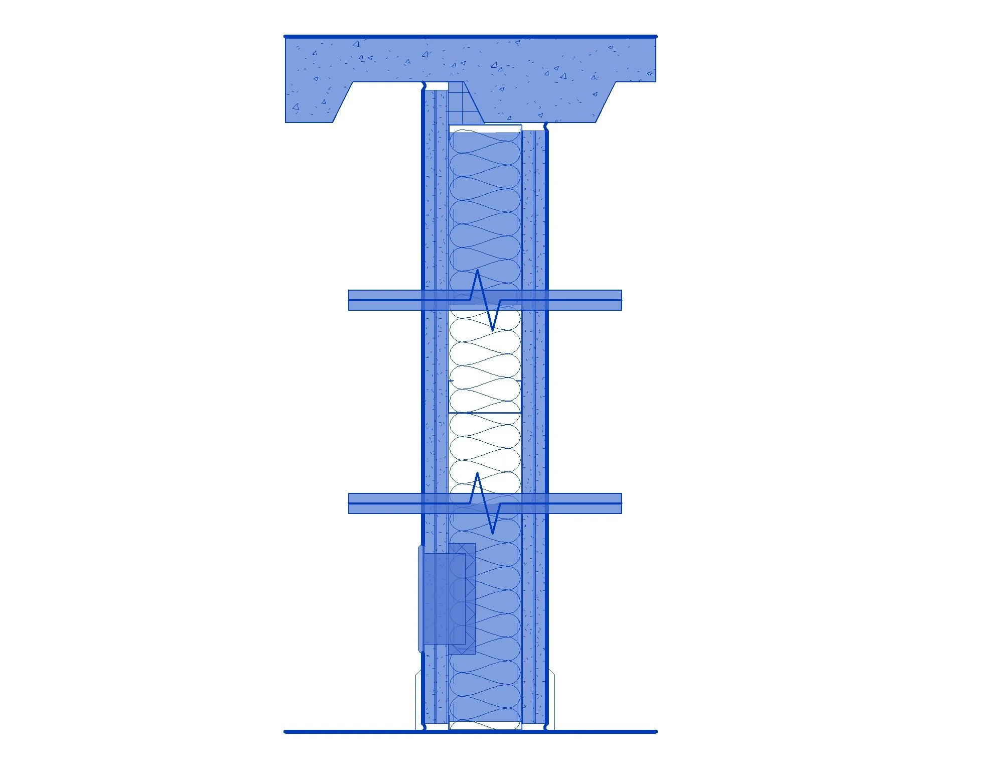 Revit detail wall section using filled regions and detail lines selected