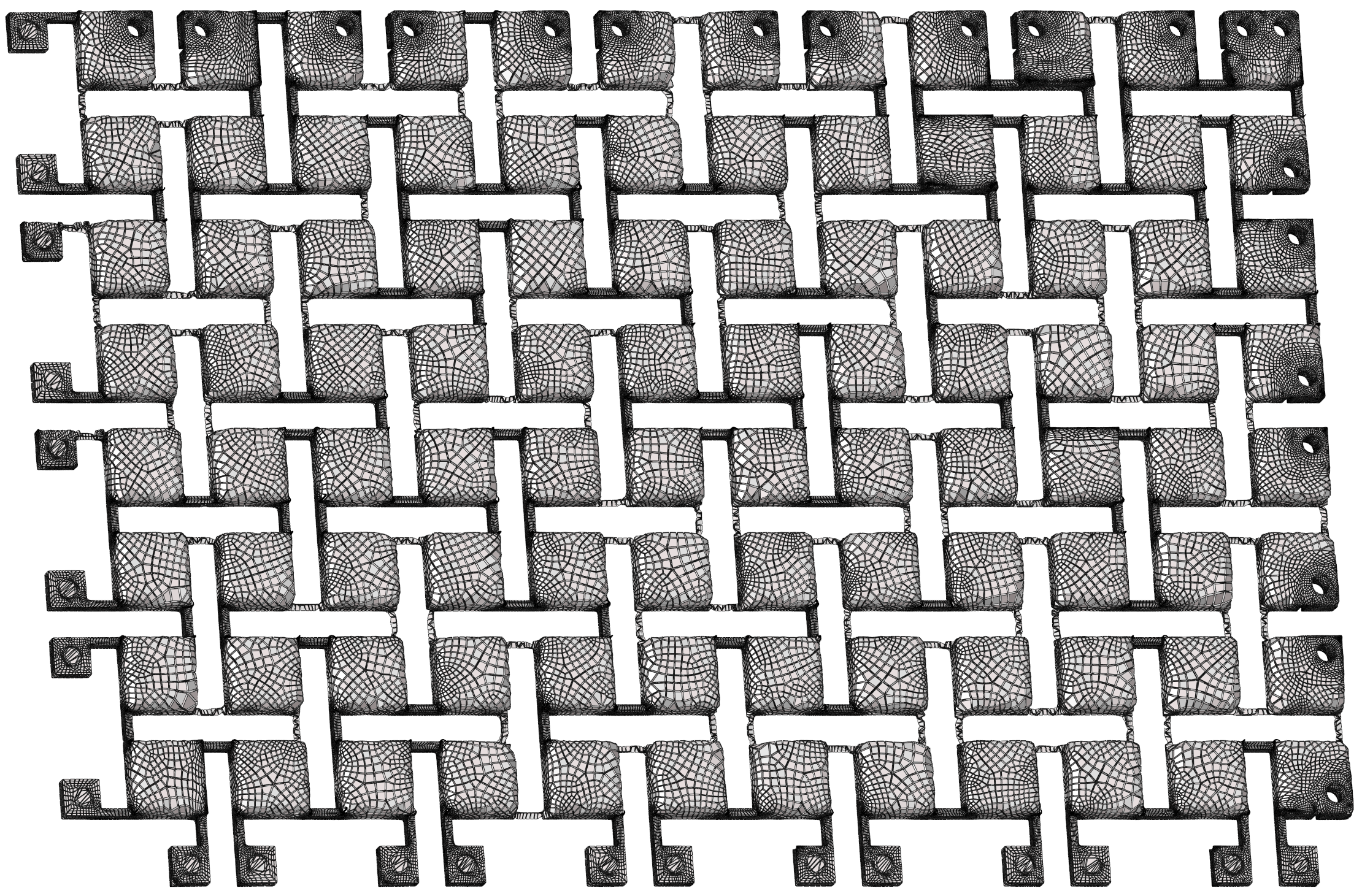 Modular 2D auxetic material