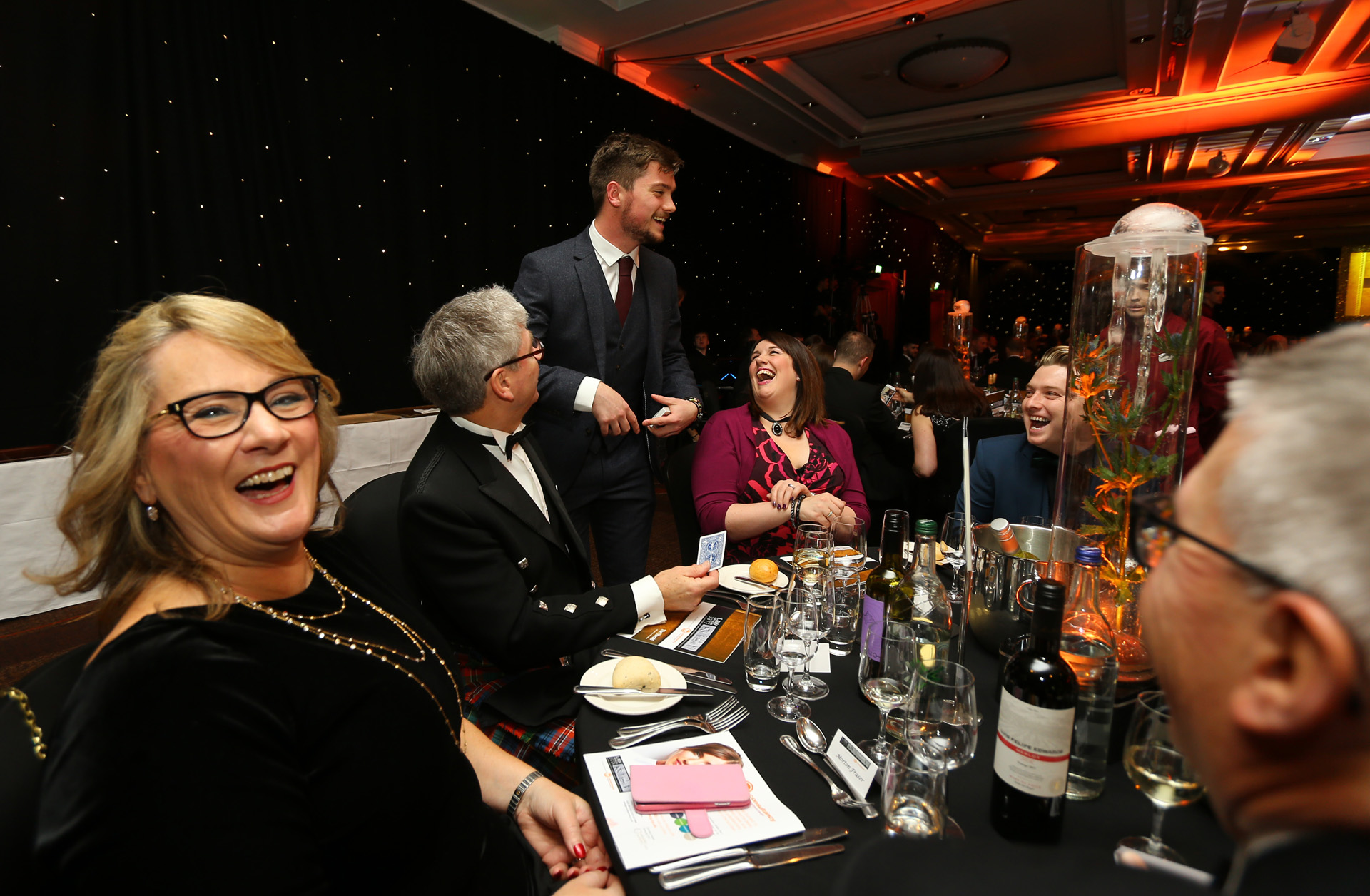 Corporate Magician At Table