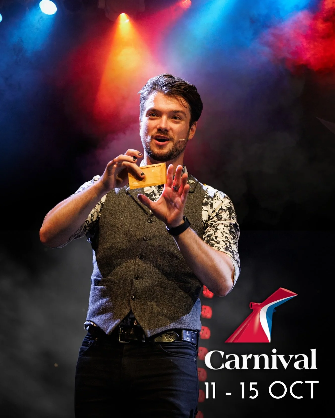 Thrilled to say I&rsquo;ll be joining Carnival Legend for a few last minute headliner shows next week! 🛳️

I absolutely LOVE performing on Carnival ships - always a blast and the theatres and audiences are both lovely 🤩

If you&rsquo;re onboard on 