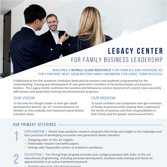 FAMILY LEGACY CENTER FLYER