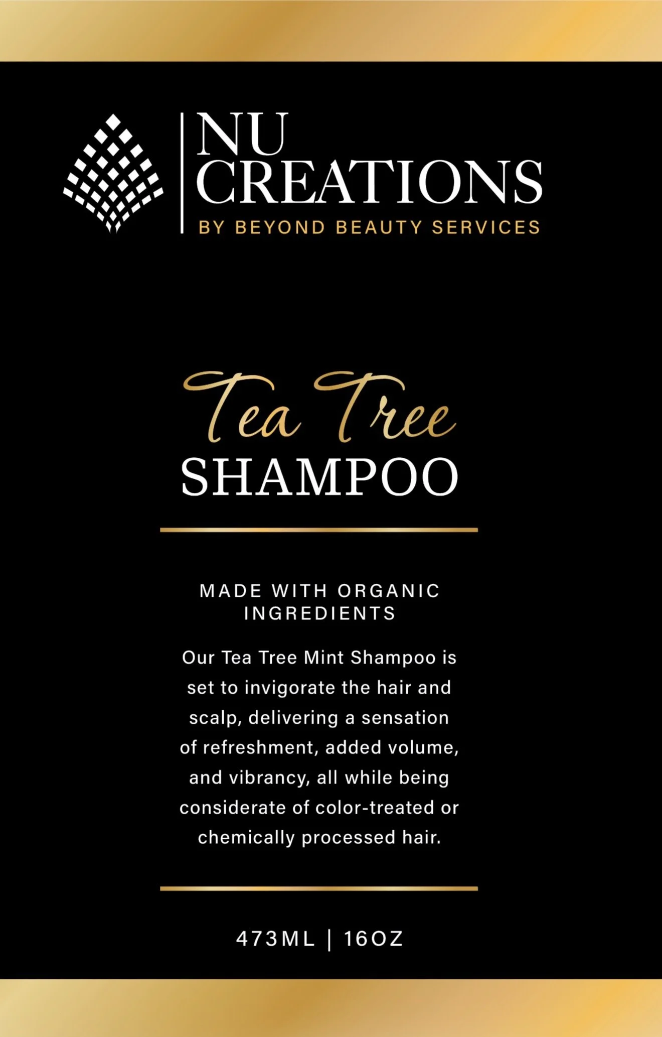 Nu Creations Tea Tree Shampoo, 16oz