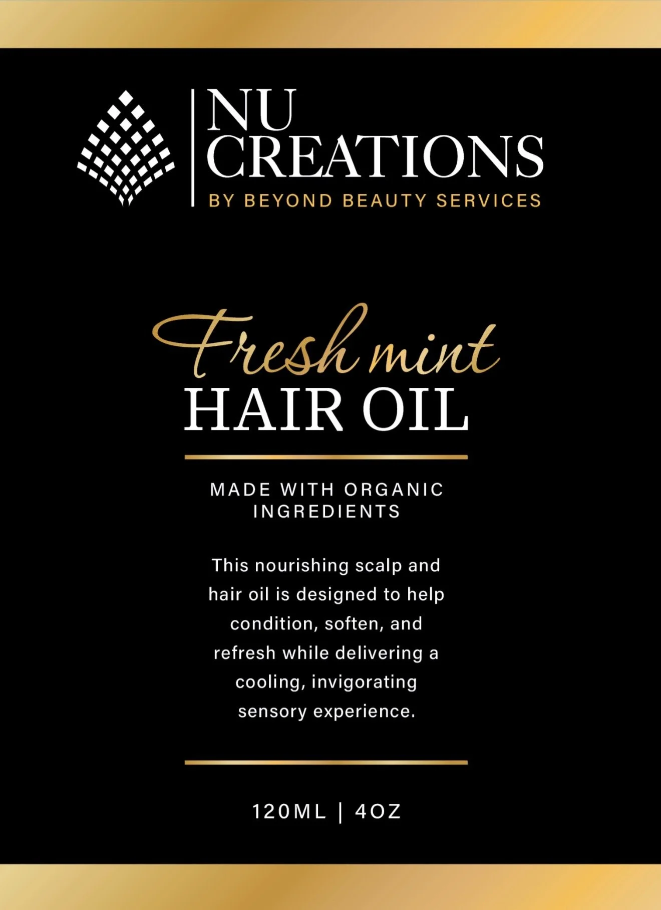 Nu Creations Fresh Hair Oil, 4oz