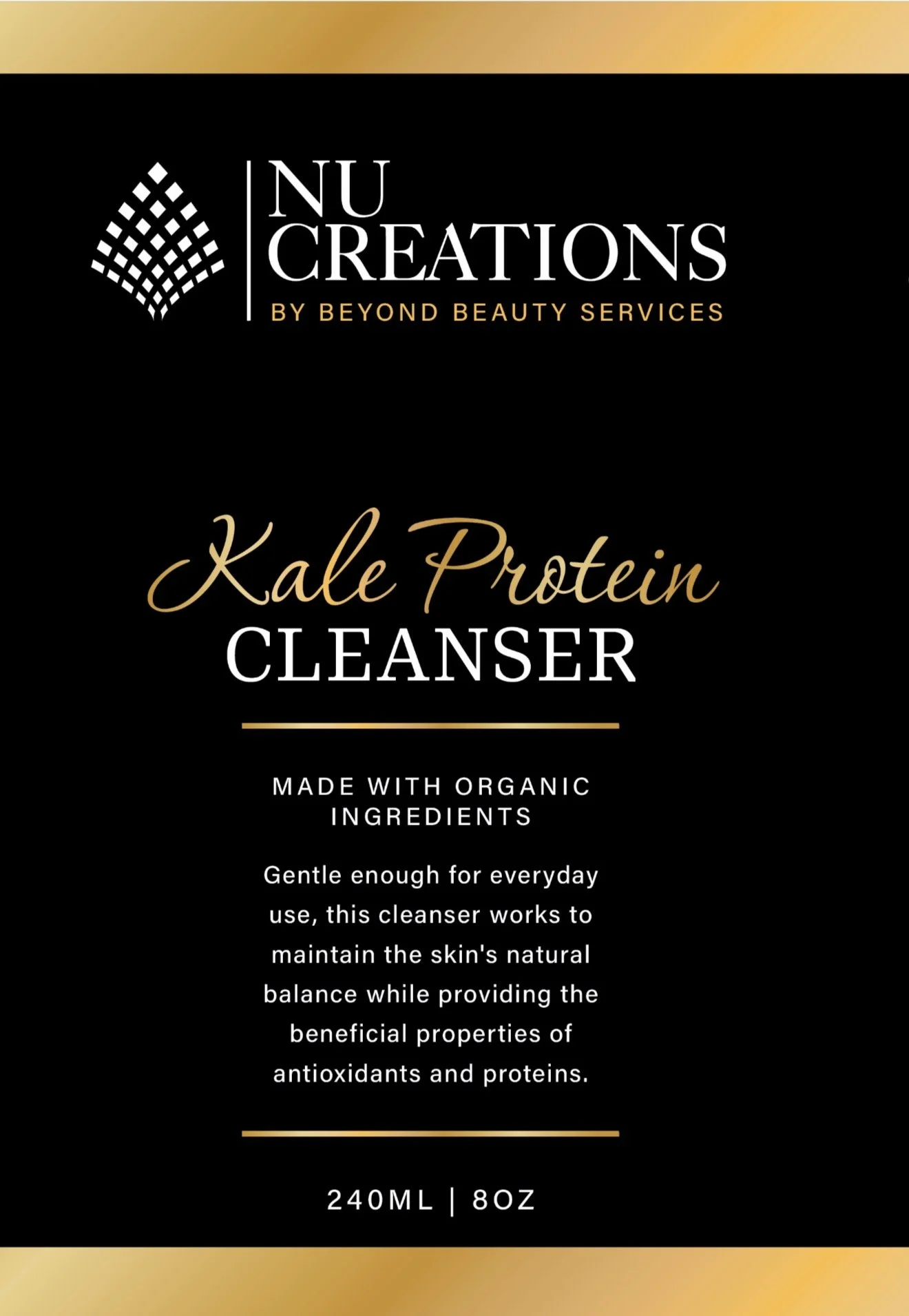 Nu Creations Kale Protein Facial Cleanser, 8oz
