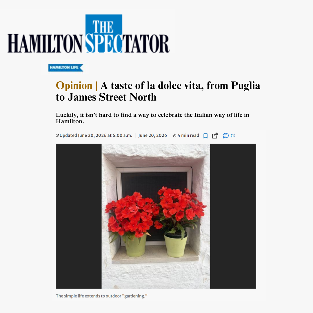 A taste of la dolce vita, from Puglia to James Street North