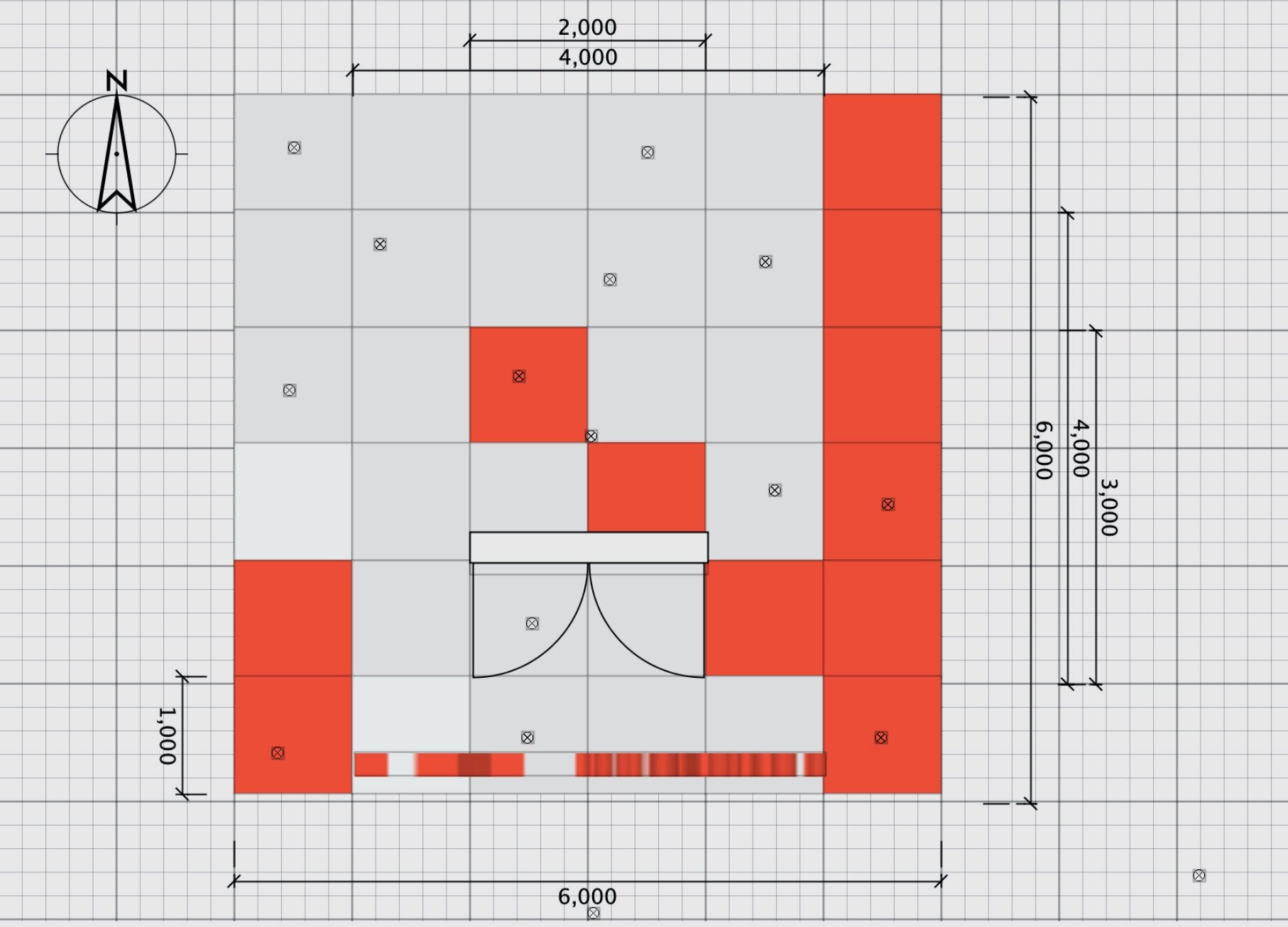 6x6 square distribution plan