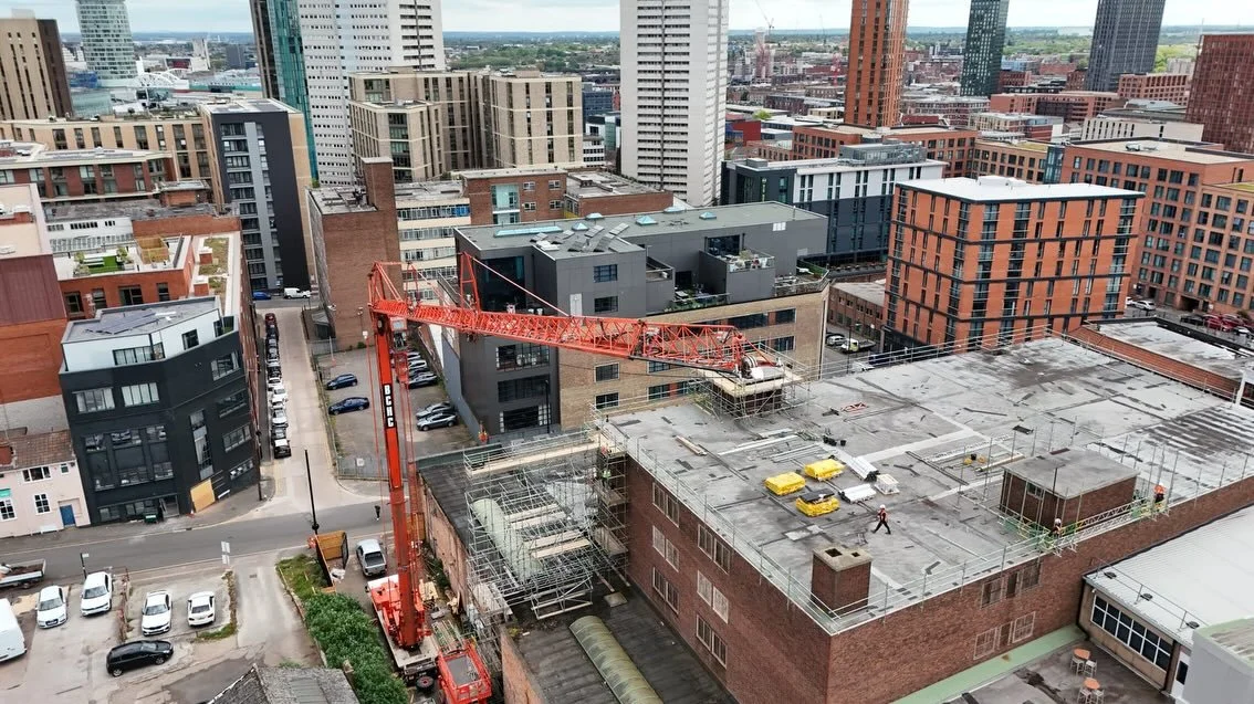 One of our Spierings SK597 out on a contract lift in Birmingham earlier this week. Nice to have one of our cranes working right in our home city. The SK597 is spot on for these tighter urban sites, good reach without taking up too much room on the gr