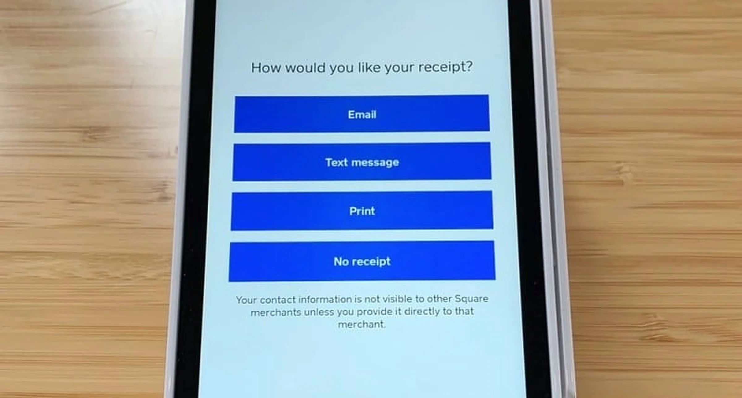 Would You Like Your Receipt?