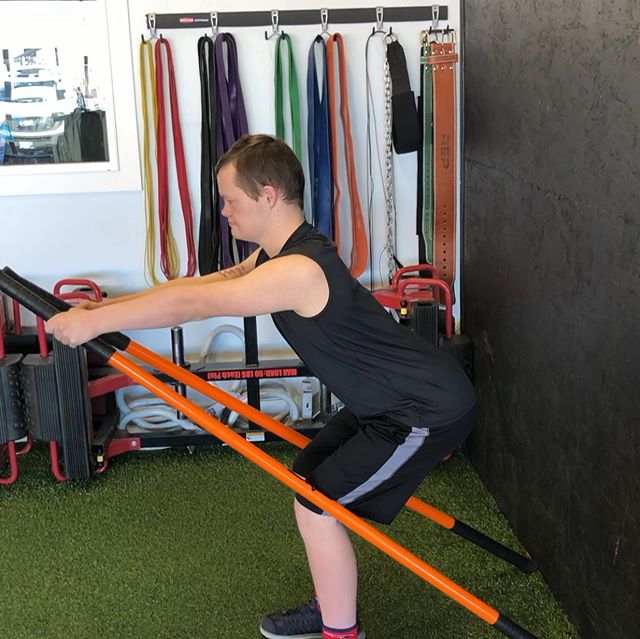 Today was a big day for Cole! He decided he was ready to learn the deadlift and he picked it up quickly! Pun intended 😉 -

The @stickmobility sticks really helped Cole keep tension throughout his core while learning to hinge at the hip. Maintaining 