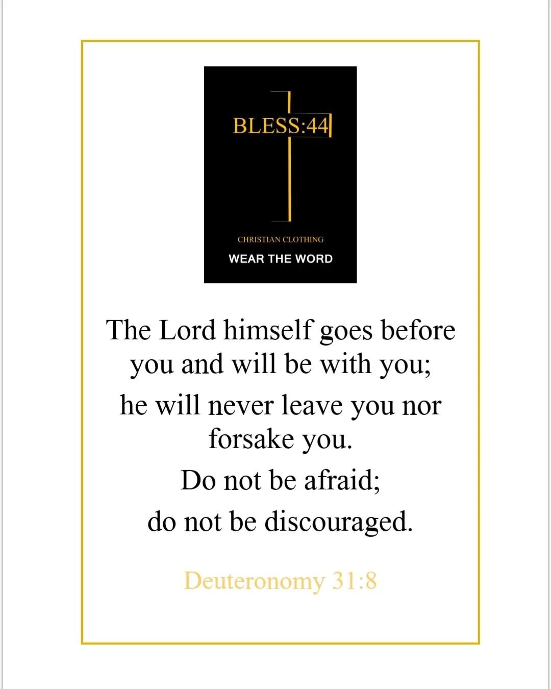 If you need comfort, 
Do not be afraid!
Deuteronomy 31-8
#deuteronomy #donotbeafraid #ifyouneedcomfort #bibleverse #christianlifestyle
#weartheword