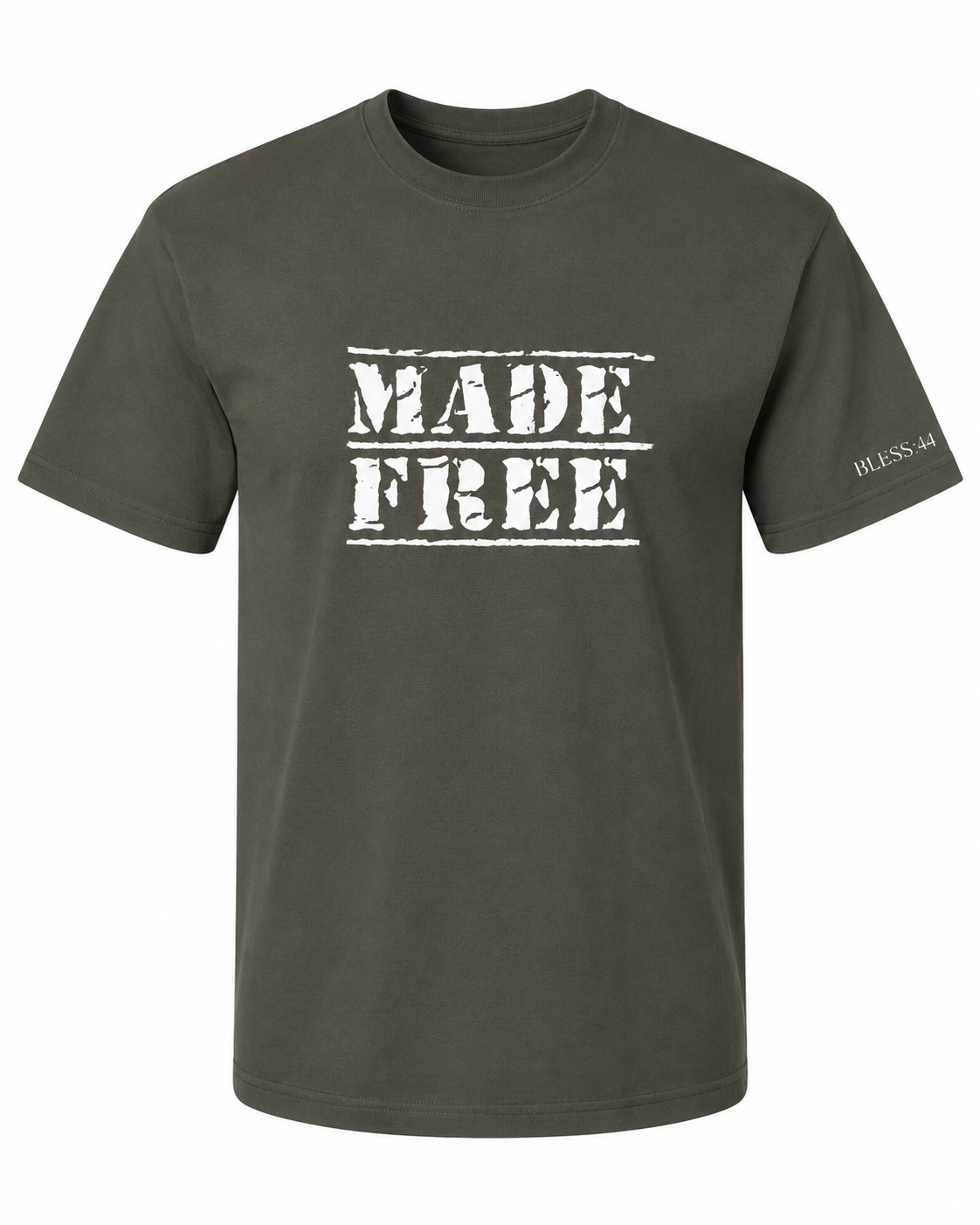 MADE FREE T-SHIRT in KHAKI HEAVYWEIGHT