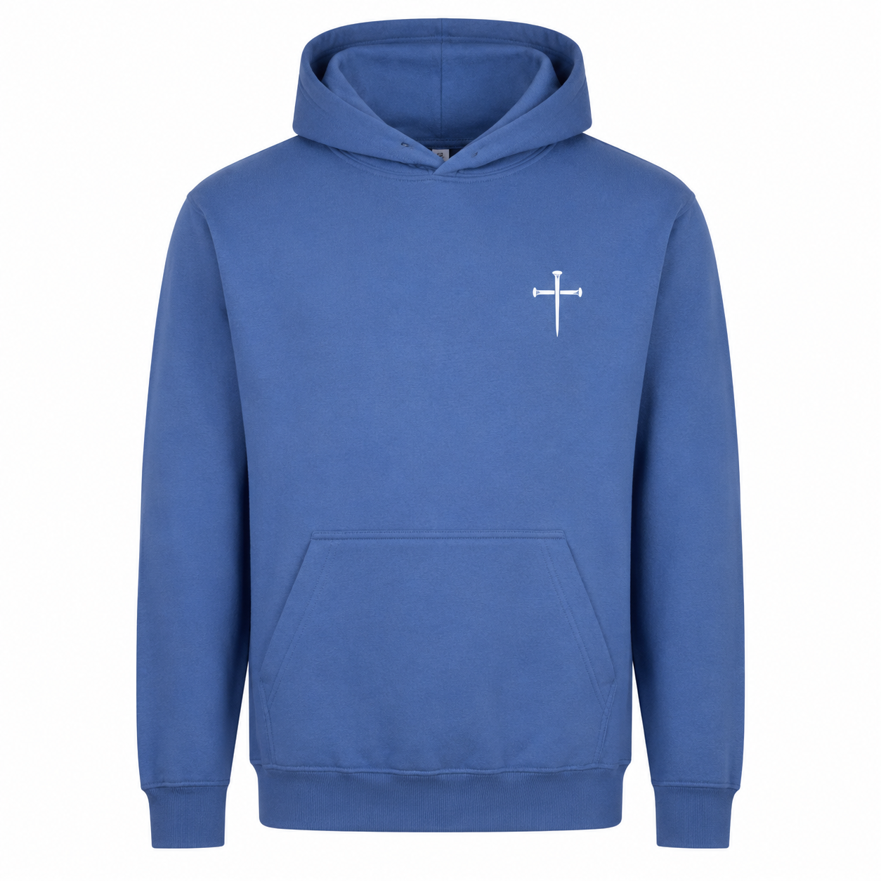 CROSS OF NAILS HOODIE ATLANTIC BLUE HEAVYWEIGHT