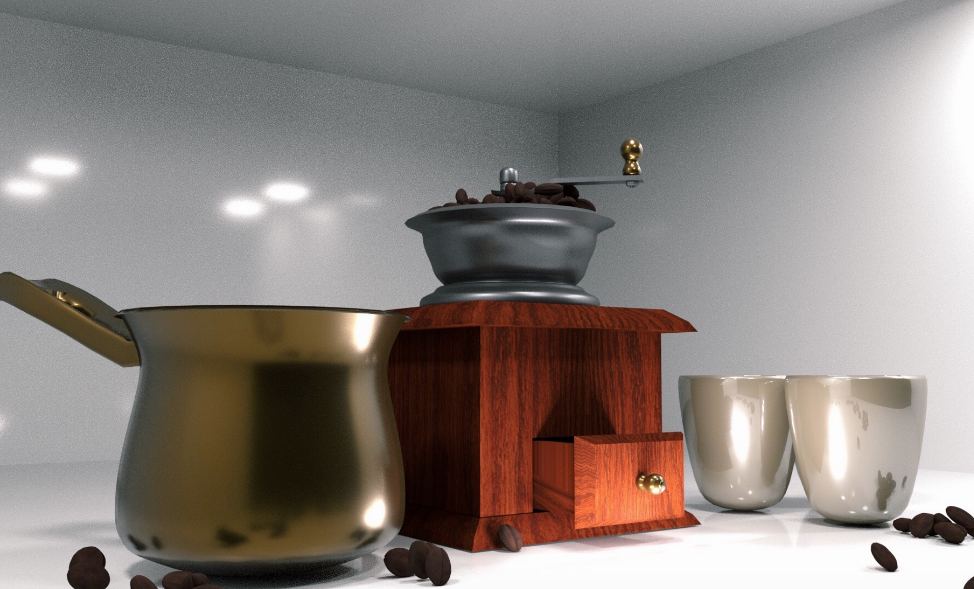 Coffee Grinder CafeModeled in Maya, 2018