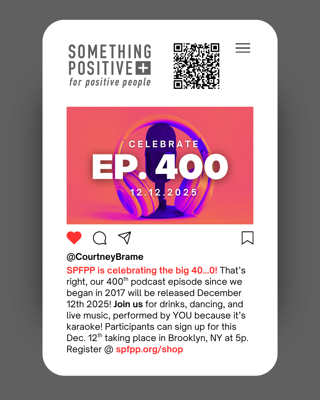 The Big 400: Celebrating 8 Years of Something Positive for Positive People