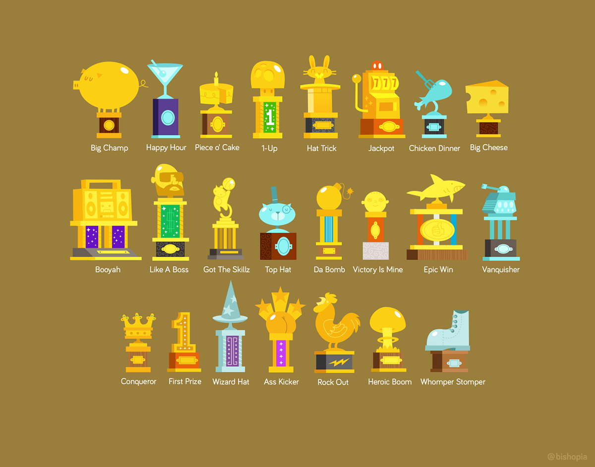 It's simple. When you win a fight, you get a trophy…