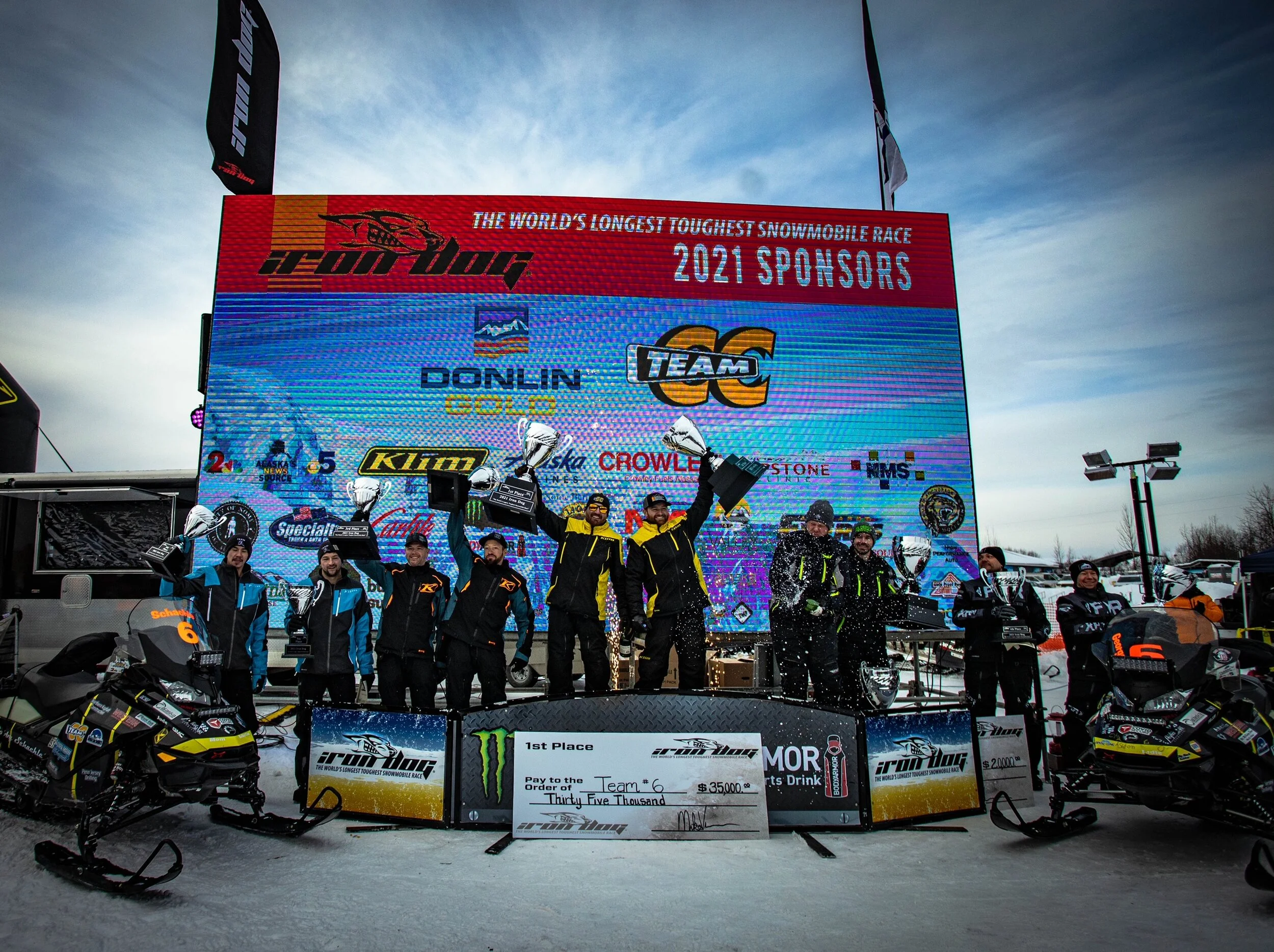 AFTERNOON UPDATE: Upset win for Team 6 in final miles of Iron Dog 38 