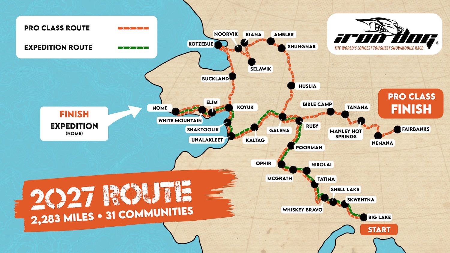 Iron Dog Announces Expanded Route Bringing Race, Economic Opportunity, and Safety Programs to New Communities
