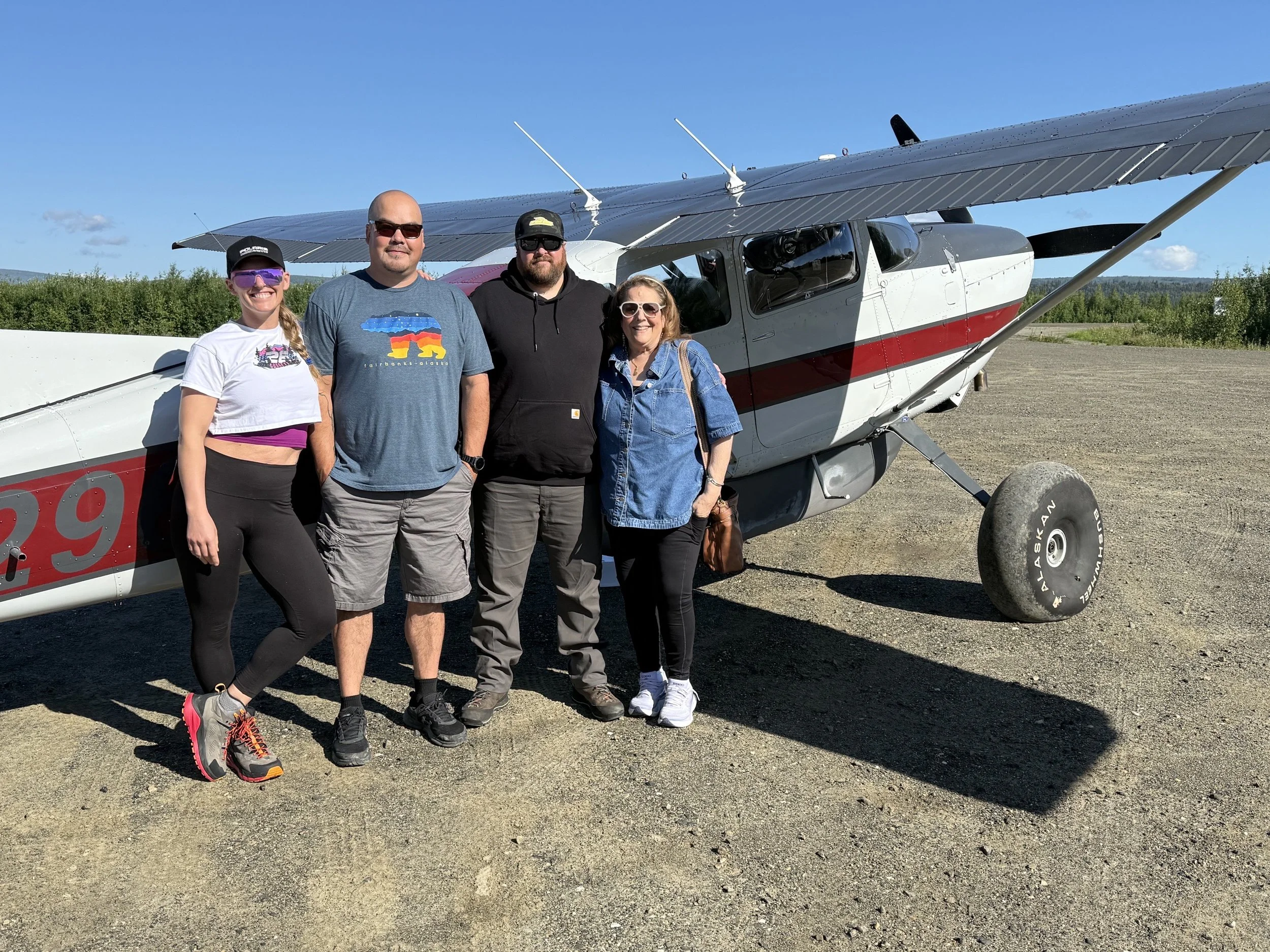  From left: Hillarie Gossett, Arnold Marks, Rick Paquette, and Cindi Herman in Tanana. 